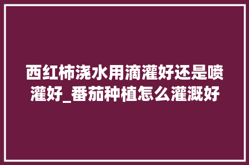 西红柿浇水用滴灌好还是喷灌好_番茄种植怎么灌溉好呢 西红柿浇水用滴灌好还是喷灌好_番茄种植怎么灌溉好呢 花朵知识