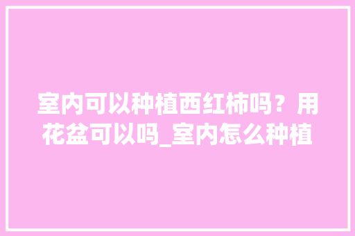 室内可以种植西红柿吗？用花盆可以吗_室内怎么种植番茄种子 室内可以种植西红柿吗？用花盆可以吗_室内怎么种植番茄种子 花朵知识