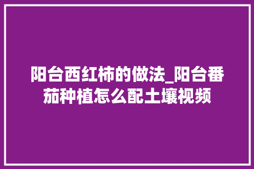阳台西红柿的做法_阳台番茄种植怎么配土壤视频 种植技巧 阳台西红柿的做法_阳台番茄种植怎么配土壤视频 阳台西红柿的做法_阳台番茄种植怎么配土壤视频 种植技巧