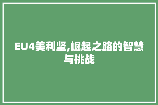 EU4美利坚,崛起之路的智慧与挑战 EU4美利坚,崛起之路的智慧与挑战 土壤施肥