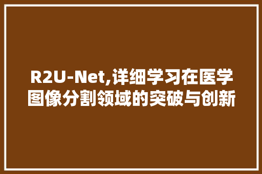 R2U-Net,详细学习在医学图像分割领域的突破与创新