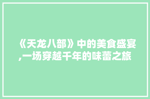 《天龙八部》中的美食盛宴,一场穿越千年的味蕾之旅