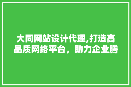 大同网站设计代理,打造高品质网络平台，助力企业腾飞
