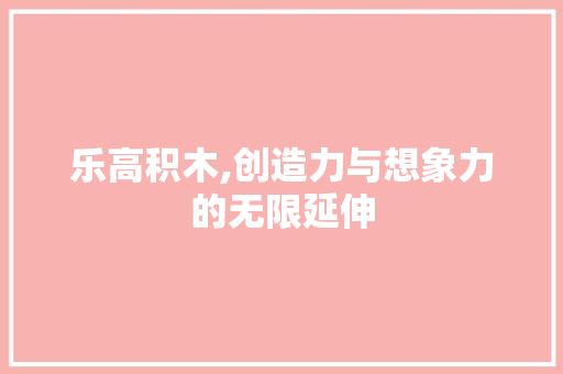 乐高积木,创造力与想象力的无限延伸