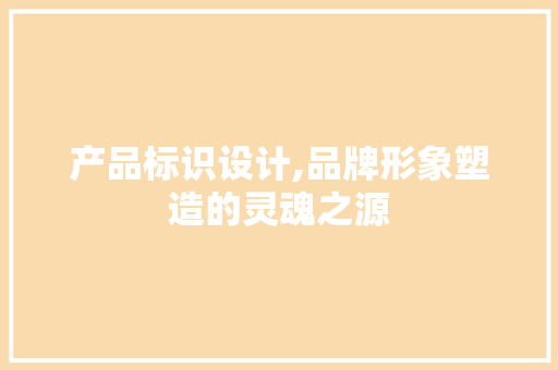 产品标识设计,品牌形象塑造的灵魂之源