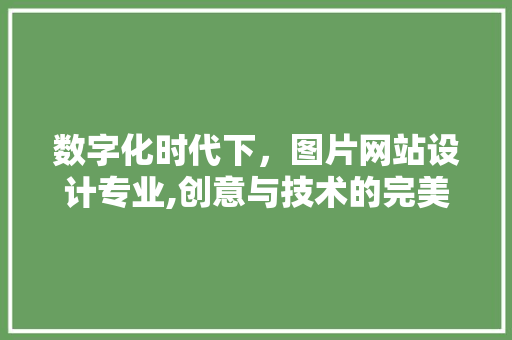 数字化时代下，图片网站设计专业,创意与技术的完美融合 数字化时代下，图片网站设计专业,创意与技术的完美融合 土壤施肥