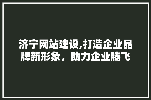 济宁网站建设,打造企业品牌新形象，助力企业腾飞