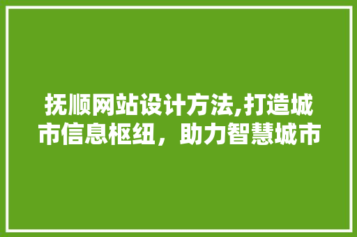抚顺网站设计方法,打造城市信息枢纽，助力智慧城市建设