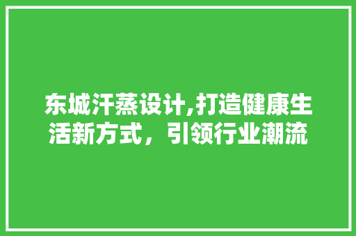 东城汗蒸设计,打造健康生活新方式，引领行业潮流