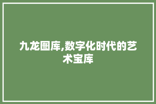 九龙图库,数字化时代的艺术宝库