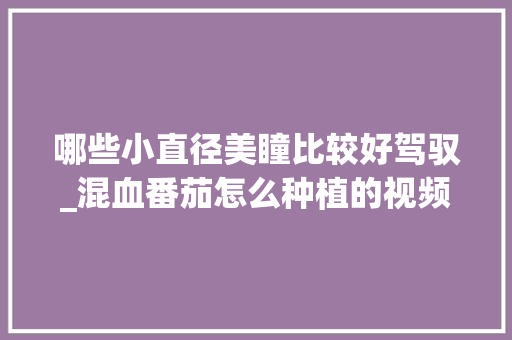 哪些小直径美瞳比较好驾驭_混血番茄怎么种植的视频 哪些小直径美瞳比较好驾驭_混血番茄怎么种植的视频 农业常识