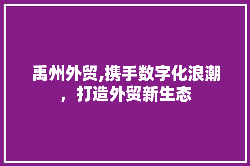 禹州外贸,携手数字化浪潮，打造外贸新生态 禹州外贸,携手数字化浪潮，打造外贸新生态 番茄种植技巧
