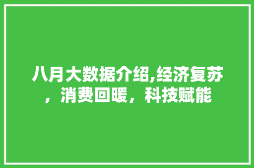 八月大数据介绍,经济复苏，消费回暖，科技赋能