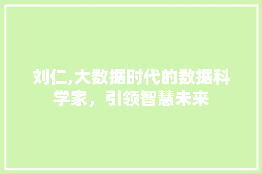 刘仁,大数据时代的数据科学家，引领智慧未来