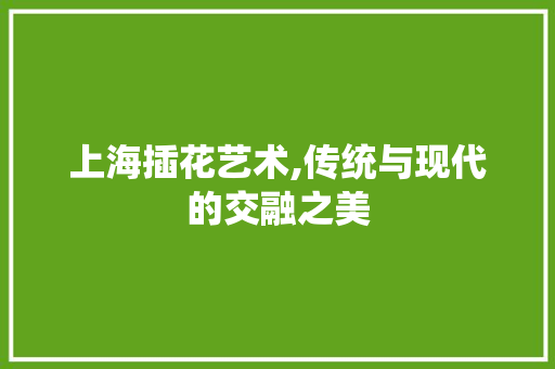 上海插花艺术,传统与现代的交融之美 植物种类