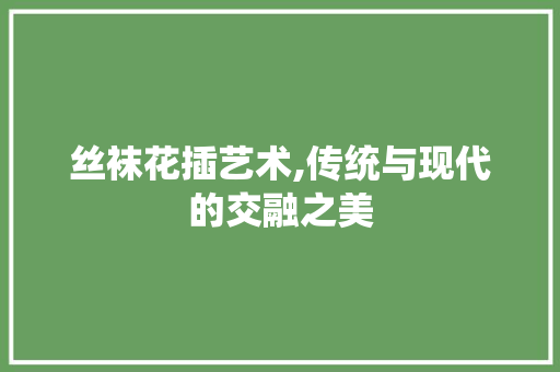 丝袜花插艺术,传统与现代的交融之美