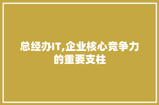 总经办IT,企业核心竞争力的重要支柱 种植技巧 总经办IT,企业核心竞争力的重要支柱 种植技巧