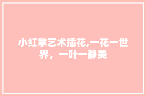 小红掌艺术插花,一花一世界，一叶一静美