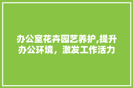 办公室花卉园艺养护,提升办公环境，激发工作活力