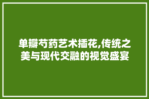 单瓣芍药艺术插花,传统之美与现代交融的视觉盛宴