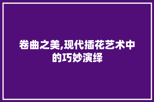 卷曲之美,现代插花艺术中的巧妙演绎