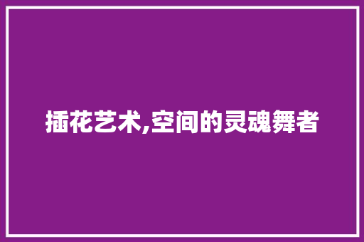 插花艺术,空间的灵魂舞者