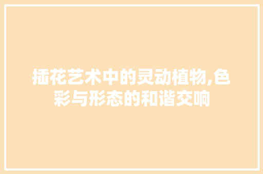 插花艺术中的灵动植物,色彩与形态的和谐交响