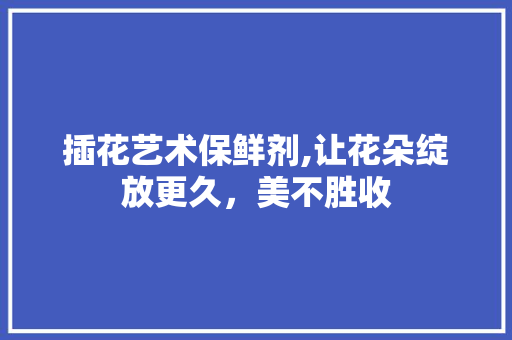 插花艺术保鲜剂,让花朵绽放更久，美不胜收