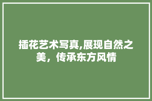 插花艺术写真,展现自然之美，传承东方风情