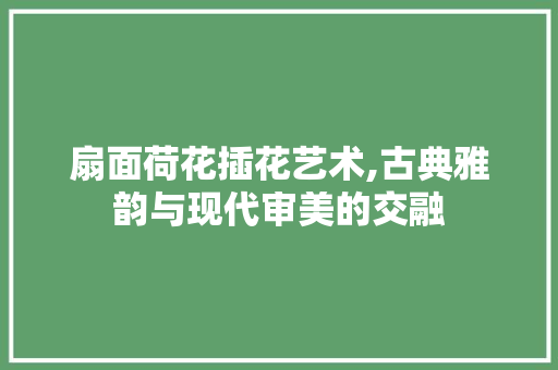 扇面荷花插花艺术,古典雅韵与现代审美的交融