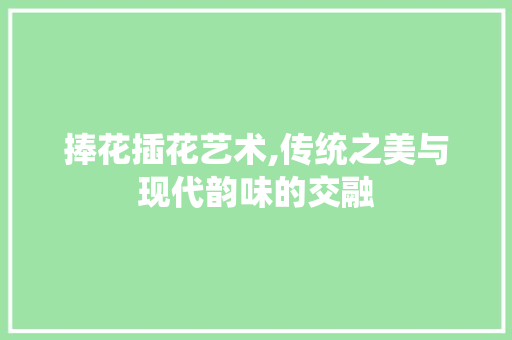 捧花插花艺术,传统之美与现代韵味的交融