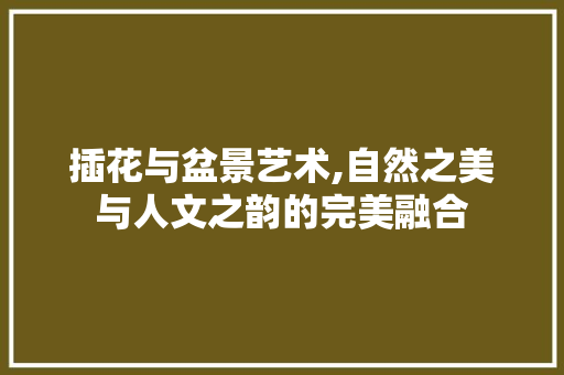 插花与盆景艺术,自然之美与人文之韵的完美融合
