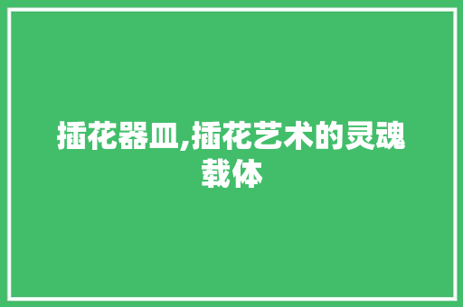 插花器皿,插花艺术的灵魂载体
