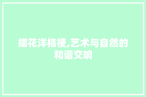 插花洋桔梗,艺术与自然的和谐交响