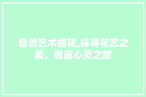 自然艺术插花,探寻花艺之美，邂逅心灵之旅 植物种类