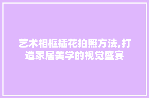 艺术相框插花拍照方法,打造家居美学的视觉盛宴
