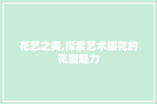 花艺之美,探索艺术插花的花型魅力