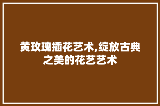 黄玫瑰插花艺术,绽放古典之美的花艺艺术