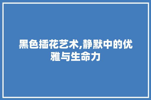 黑色插花艺术,静默中的优雅与生命力