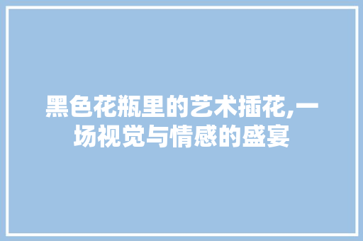 黑色花瓶里的艺术插花,一场视觉与情感的盛宴