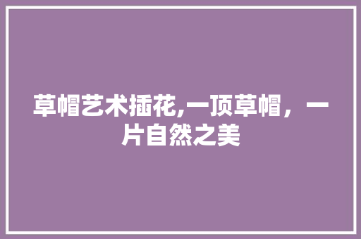 草帽艺术插花,一顶草帽，一片自然之美
