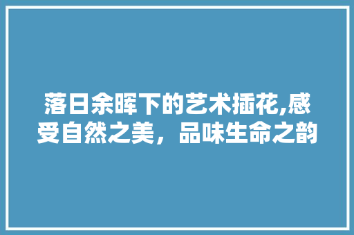 落日余晖下的艺术插花,感受自然之美，品味生命之韵 番茄种植技巧