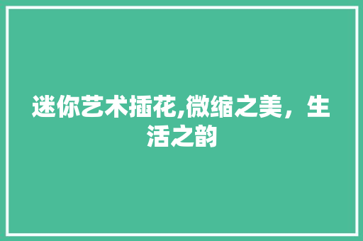 迷你艺术插花,微缩之美，生活之韵 植物种类