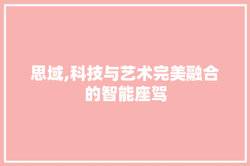 思域,科技与艺术完美融合的智能座驾