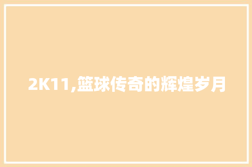 2K11,篮球传奇的辉煌岁月 种植技巧