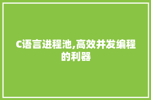 C语言进程池,高效并发编程的利器