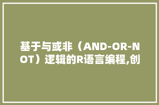 基于与或非（AND-OR-NOT）逻辑的R语言编程,创新思维与数据处理的艺术