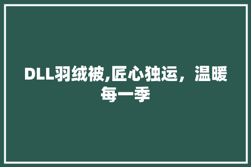 DLL羽绒被,匠心独运，温暖每一季