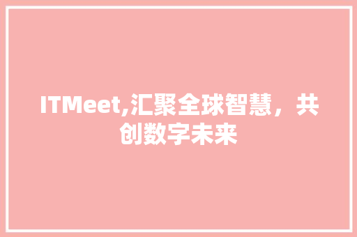 ITMeet,汇聚全球智慧，共创数字未来