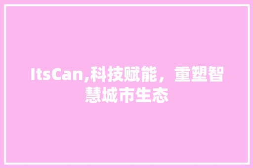 ItsCan,科技赋能，重塑智慧城市生态